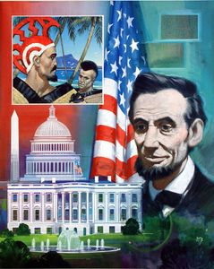 Abraham Lincoln And Then There Were 50 art by Angus McBride