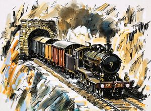 Coming Round the Mountain art by John S Smith