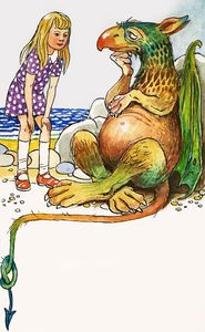 Alice Meets the Gryphon: Alice in Wonderland 57 art by Philip Mendoza