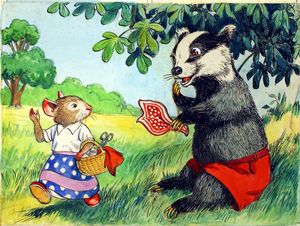 Katie and Mr Badger art by Philip Mendoza