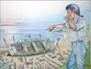 Gulliver - Careening The Lifeboat art by Philip Mendoza
