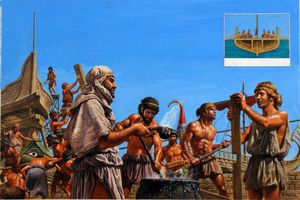 Athenian Navy art by Roger Payne