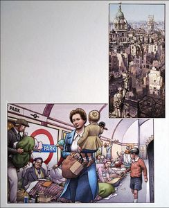 Sheltering from the Blitz art by Patrick Nicolle