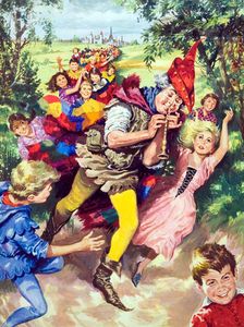 The Pied Piper of Hamelin art by Edwin Phillips