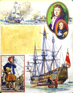 The Dutch in the Medway art by Eric Parker