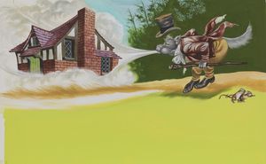 Three Little Pigs - Huff and Puff art by Ron Embleton