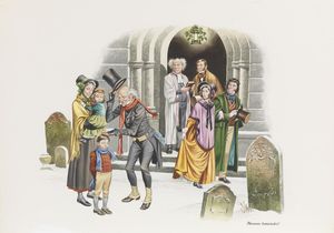 A Christmas Carol: After the Church Service art by Ron Embleton