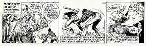 Modesty Blaise daily strip 6594 - Help The Squaw art by Enric Badia Romero