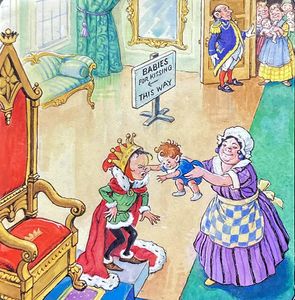 King Norman Gnome's Duties art by Geoff Squire