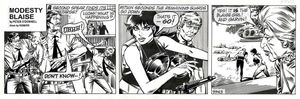 Modesty Blaise daily strip #9943 - Dropping Like Flies art by Enric Badia Romero