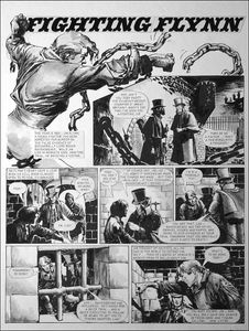 Fighting Flynn - Escape (TWO pages) art by Carlos Roume