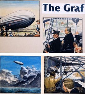 The Graf Zeppelin (TWO boards) art by Alberto Salinas