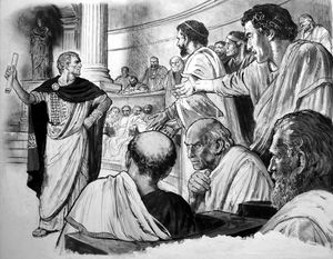 Beware The Ides of March art by Clive Uptton