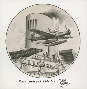 A Flight from the Bremen art by John S Smith