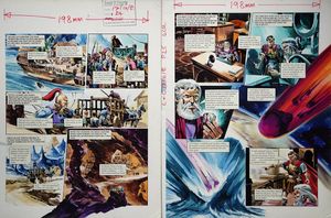 Lost Again from 'The Tharvs' 2 (TWO pages) art by Gerry Wood