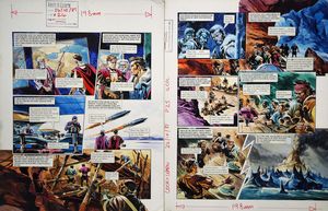 The Island of Gallas from 'The Tharvs' (TWO pages) art by Gerry Wood
