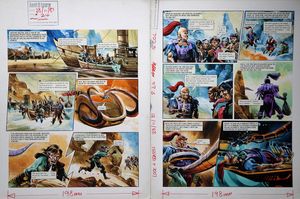 Tentacle Abduction from 'The Metal Monster' (TWO pages) art by Gerry Wood