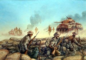 El Alamein book cover art art by Paul Wright