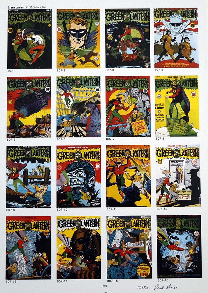 PUBLISHER'S PROOF PAGE: Photo-Journal Guide to Comic Books - Green Lantern 1 - 16 by Ernst Gerber, introduction by Stan Lee