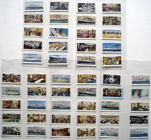Complete Set of 50 'Ocean Greyhounds' Ogden's Cigarette Cards (1938)