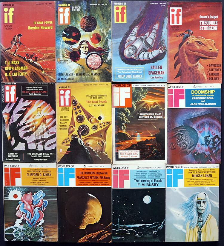 If: Worlds of Science Fiction: 1971 & 1973 (12 issues)