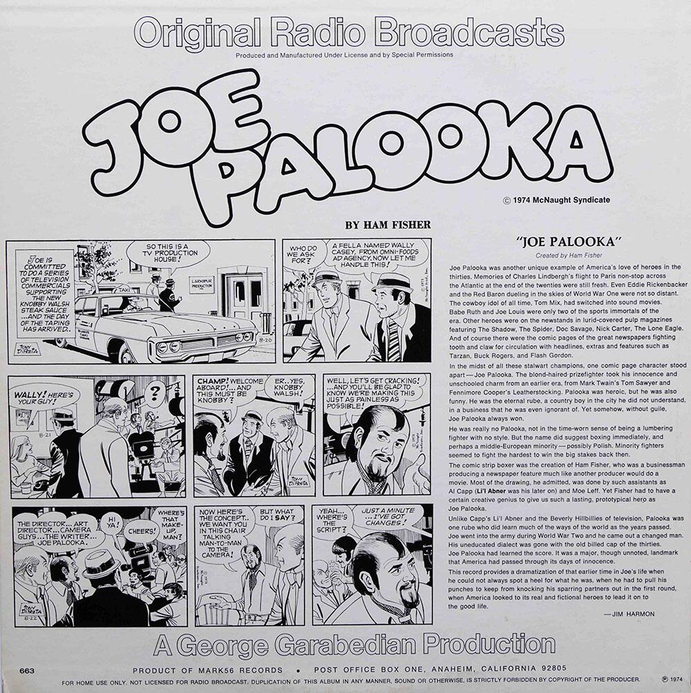 Joe Palooka - Original Radio Broadcasts (vinyl record) by Ham Fisher et al