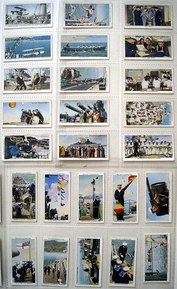 Complete Set of 50 'Life In The Royal Navy' Wills Cigarette Cards (1939)