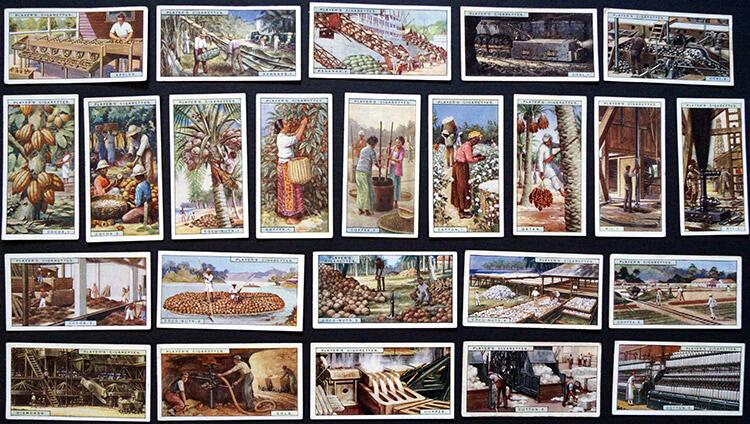Complete Set of 50 'Products Of The World' John Player & Sons Cigarette Cards (1908)