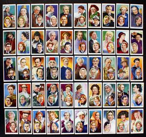 Cigarette Cards: Actors Natural & Character Studies (1938) (50 cards)
