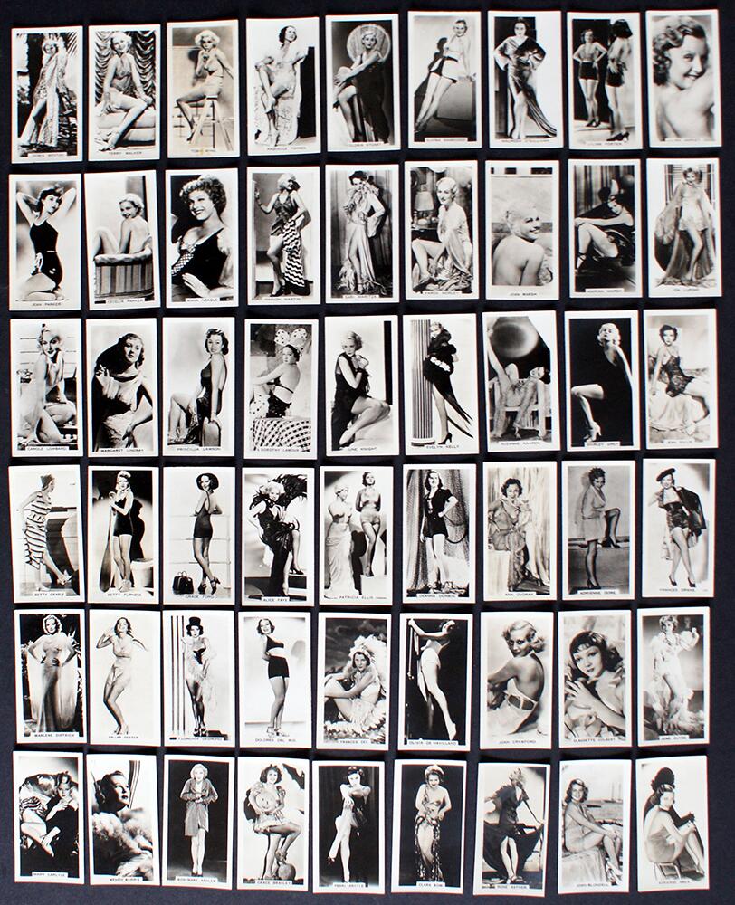Complete Set of 54 Cigarette Cards: Film Stars (2nd Series)