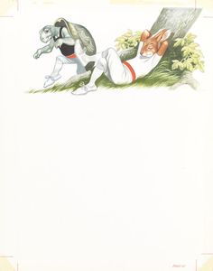 The Hare Takes a Snooze as the Tortoise Goes Past art by Ron Embleton