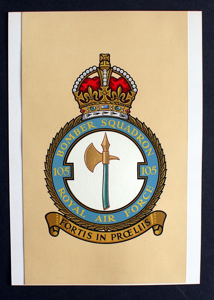 R.A.F. Badge: Bomber Squadron 105 art by 20th Century unidentified artist