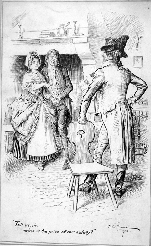 Tell Us Sir, What is the Price of our Safety? art by Charles Edmund Brock