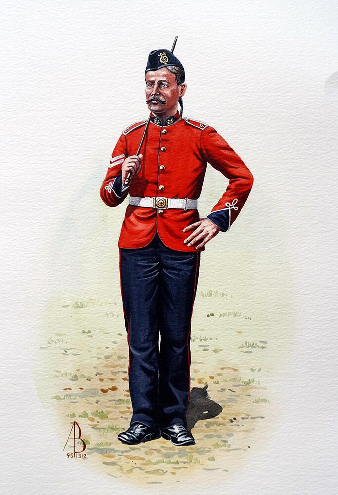 Military Uniforms - Corporal, Royal Regiment of Foot art by Alix Baker