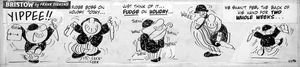 Bristow daily newspaper strip: Fudge on Holiday art by Frank Dickens