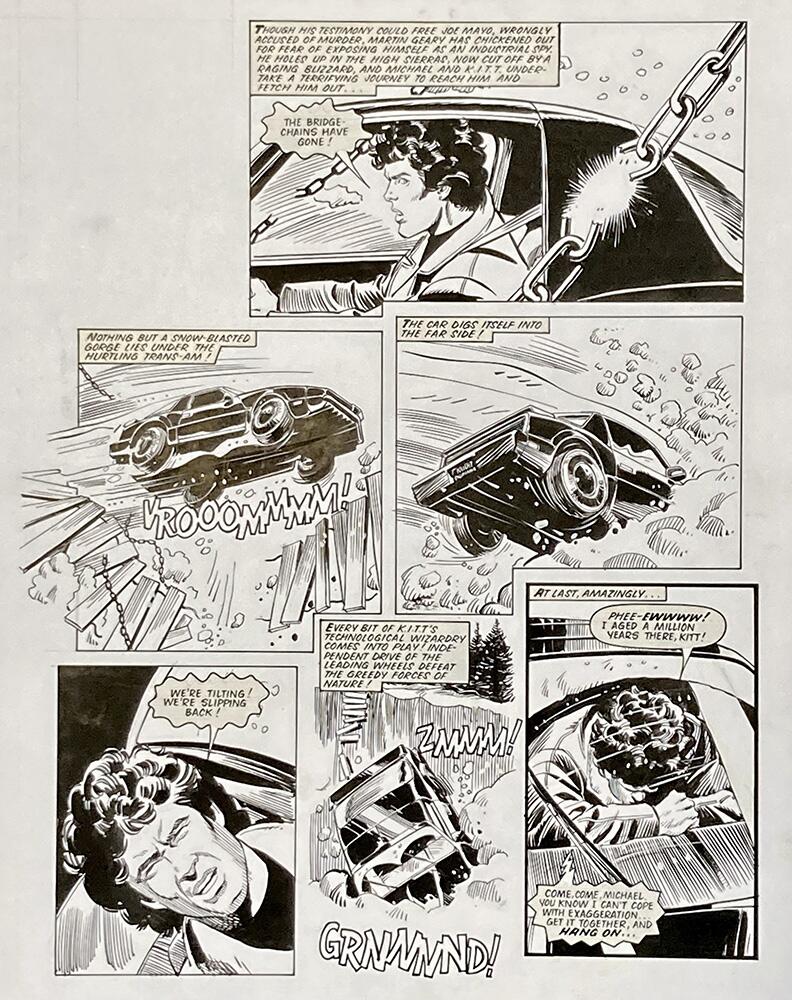 Knight Rider - Treachery in the Snow art by Phil Gascoine