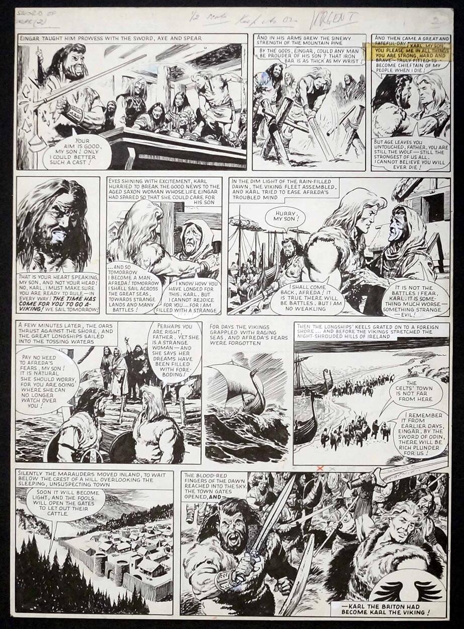 Karl The Viking: 5th November 1960 (Page 2) art by Don Lawrence
