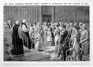 A Royal Marriage (original page from The Sphere 1913) art by Fortunino Matania