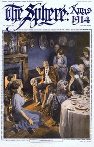 Christmas at home 1914 (original cover page from The Sphere 1914) art by Fortunino Matania