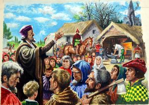 Robin Hood and the Sheriff of Nottingham art by Edwin Phillips