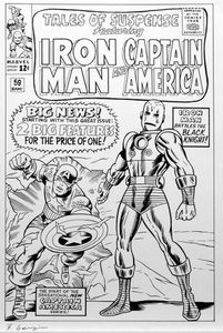 Tales of Suspense 59 cover Re-Creation art by Bambos (Georgiou)