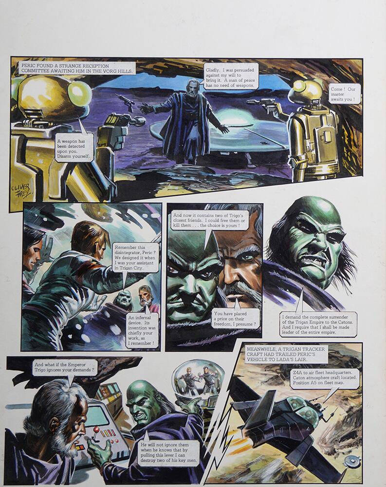Left Hand Page art by Oliver Frey