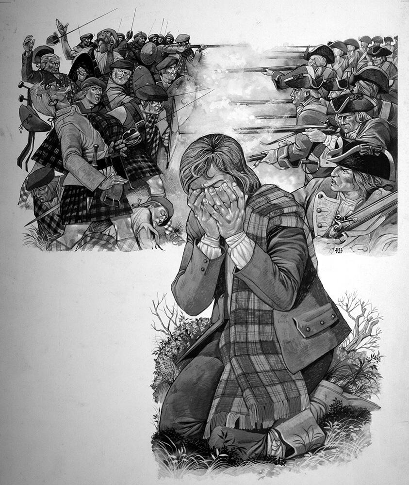 Visions of Disaster at Culloden art by Richard Hook