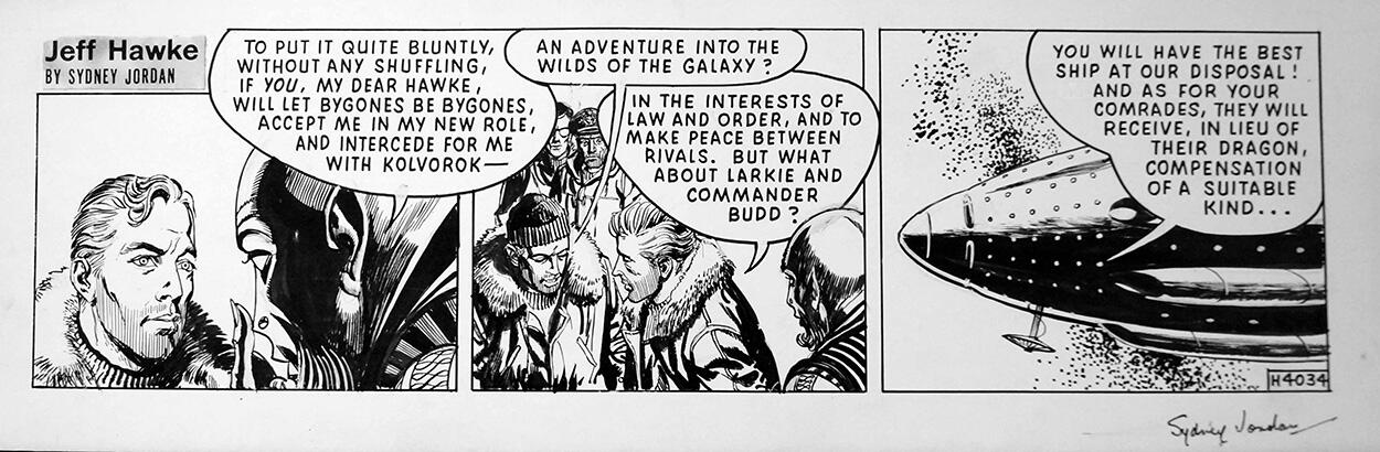 Jeff Hawke daily strip 4034 art by Sydney Jordan