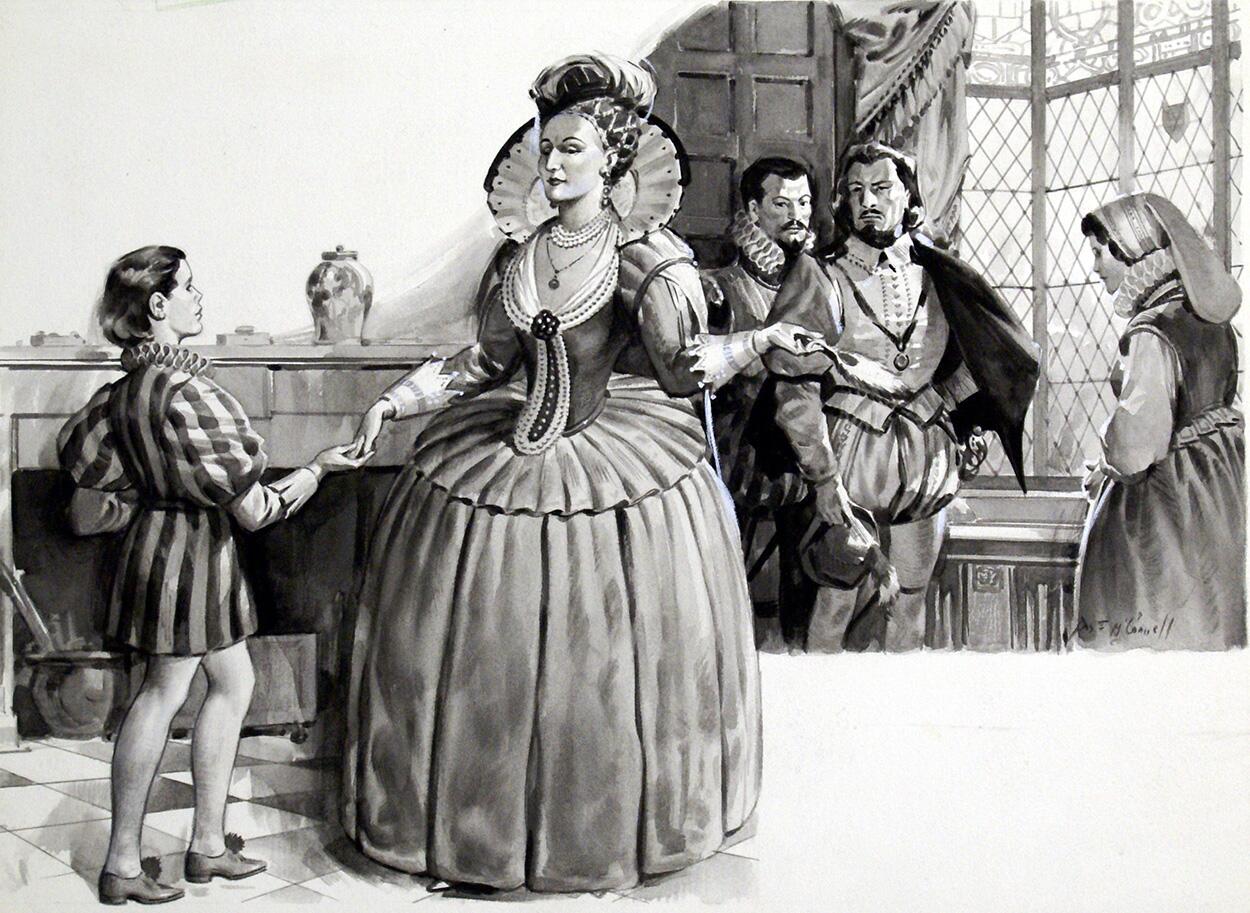 Francis Bacon and Queen Elizabeth I art by James E McConnell