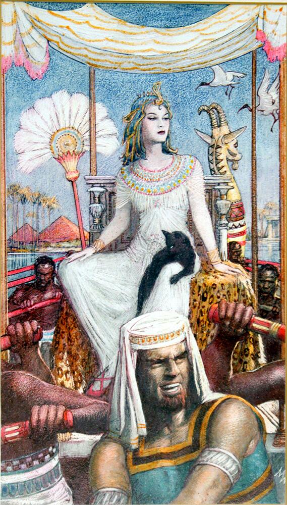 Cleopatra On The Nile art by John Millar Watt