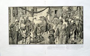 Scena Illustrata - Saturnalia art by Fortunino Matania