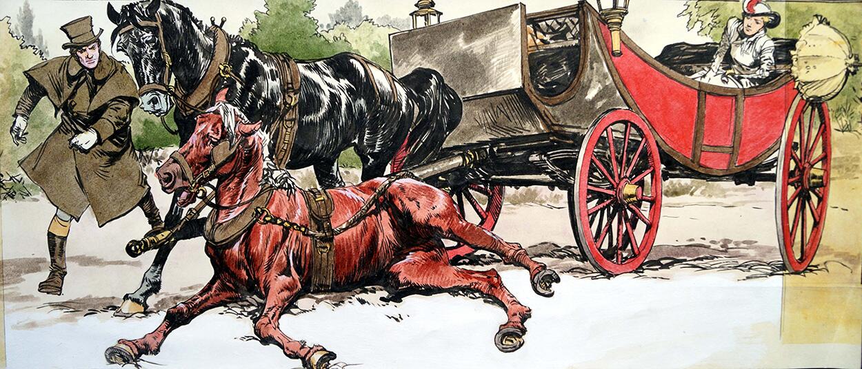 Black Beauty - Raspberry Horse art by Carlos Roume