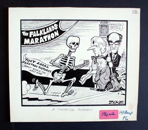 The Falklands Marathon art by Michael Attwell (Zoke)