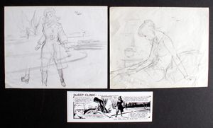 Sleep Clinic: A Long Walk-Before Dawn (Preliminary Sketches) art by Neville Colvin